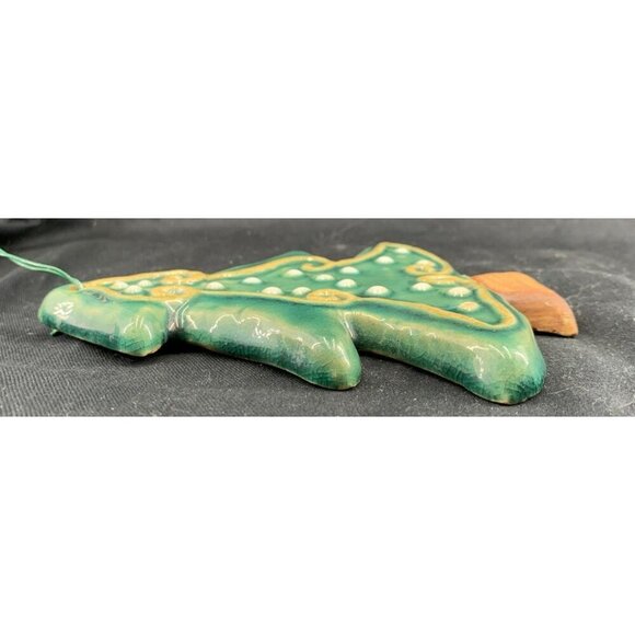 Art Pottery Christmas Tree Christmas Ornament Trivet Decor 6" Tall FLAW - Picture 5 of 8